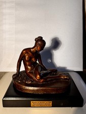BRONZE FIGUR Nymphe mit
