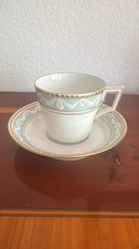 KPM  -Kaffee- Gedeck 3 teilig "Kurland" Farbe Mint mit Goldapplikationen 1.Wahl