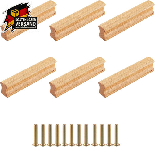Holz möbelgriffe set stück - möbelgriffe, 6