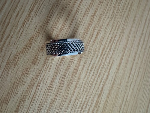 Silberring mit muster - mit, 10mm