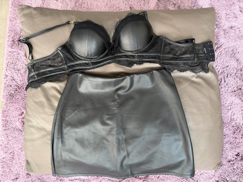 Kunstleder spitzen schwarz - kunstleder,