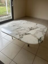 Marmortisch  Quadratisch Verchromtes Untergestell Ähnlich Kjaerholm Poul