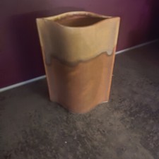 Rosenthal  PILLOWCASE Vase Karl und Ursula Scheid Keramik braun 18 cm