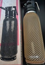 Metallnetz SODAFLASCHE CZ SIPHON SYPHON SELTZER SIFON BOTTLE GLAS 1965