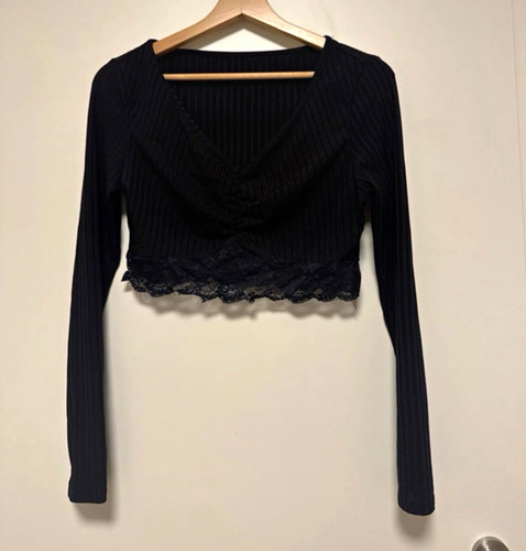 Damen top bauchfrei rippstrick - damen,