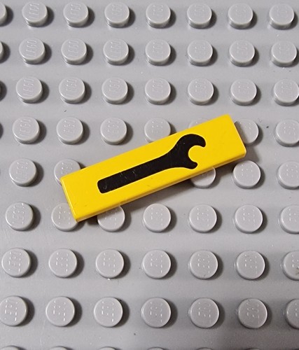 Lego fliese gelb bedruckt mit - lego,