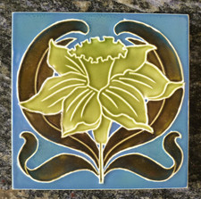 Jugendstil Fliese art nouveau tile Wessel Paradies Blume expressiv top chic toll