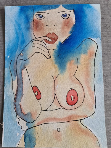 Original aquarell zeichnung - original,