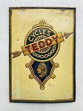 Blechschild Teddy Cycles Fahrräder - 68x48cm - um 1930 - kein Emailschild