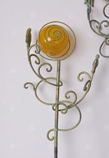 Rosenstab Glaskugel Gartenstecker Rankhilfe Shabby Pflanzenstab Landhaus Garten