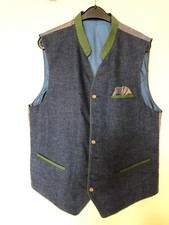 Trachtenweste blau/grün, Gr