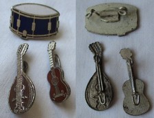 3x DDR Firmen Abzeichen MUSIMA Markneukirchen Gitarre Mandoline Trommel (101347)