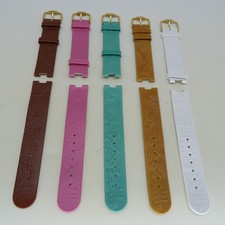 5 Ersatz Lederbänder für Tissot Wood-Watch - ungetragen