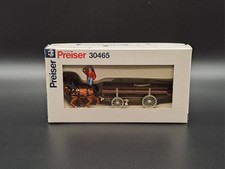Preiser H0 30465 Langholzwagen mit Pferden und Pferdeführer mit OVP unbespielt