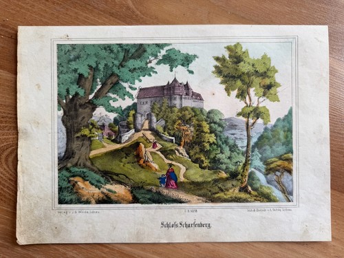 Alter stich lithografie - alter,