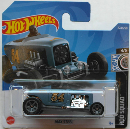 Hot wheels max steel blaugrau - max,