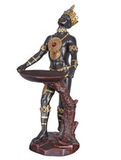  Schale Dekoschale Diener Barock Figur mit Tablett Antik Statue Grünes Gewölbe