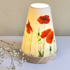 Vintage Windlicht Mohnblume