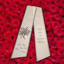 Trauerschleife Kranzschleife Grabschleife Beerdigung Trauerband, Wunschtext