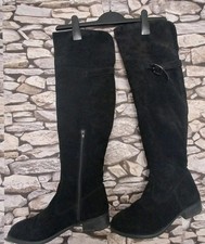 Overknie-Stiefel mit Schnalle Veloursleder TAMARIS Schwarze Gefütterung Größe 39