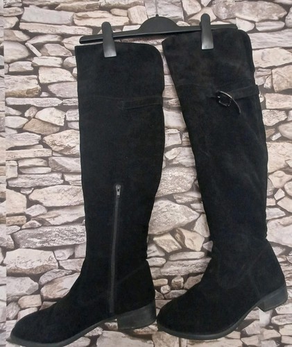 Overknie stiefel mit schnalle - overknie-stiefel,
