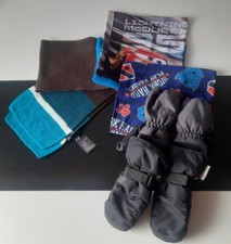 Paket Schal Loop Handschuhe Winter Fäustlinge Winterhandschuh 116 122 128 Jungen
