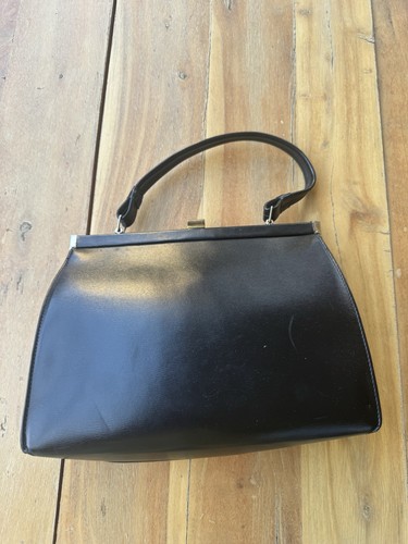 Leder vintage handtasche - leder,