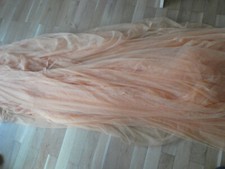 Moskitonetz für Doppelbett Grösse  180 x 200 cm 250 cm lang orange