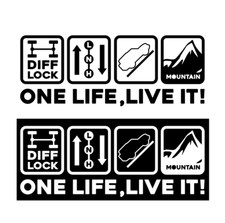 BLACK - Offroad Aufkleber "One