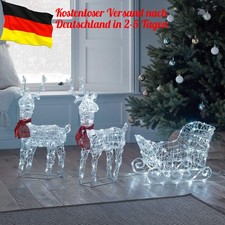 LED Rentier mit Schlitten –