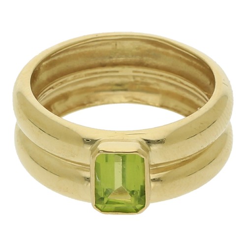 Ring mit peridot rechteck - ring,