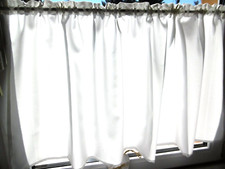 Scheibengardine Weiß B 145cm x H 90cm Handarbeit Gardine BLICKDICHT  Sichtschutz