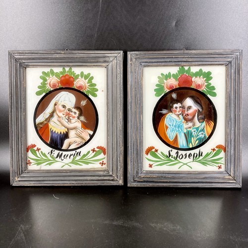 Hinterglasmalerei maria und - maria,