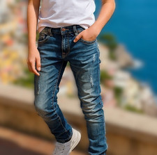 Jungen Jeans Hose Kinder-Jeans~STRETCH~Gr.8-16~SchnäppchenCorner~Neu WLJ186#K97