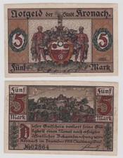 5 Mark Banknoten Notgeld Stadt