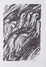 Winfried Herbst (1940 - ) - Rotaprint Zeichnung zu einem Gedicht von G. Heym