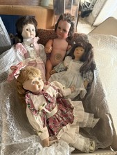 Alte Vintage Antike Brustblatt Puppen Sammler Konvolut  40er 50er Jahre