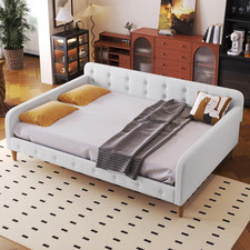 Stylish Beige Linen Daybed -