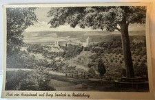 AK. Blick von Kreipitzsch auf Burg Saaleck u. Rudelsburg, nicht gel. DDR