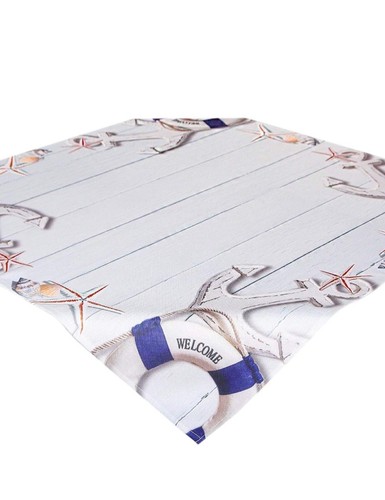 Tischdecke maritim meer 85x85 - maritim,
