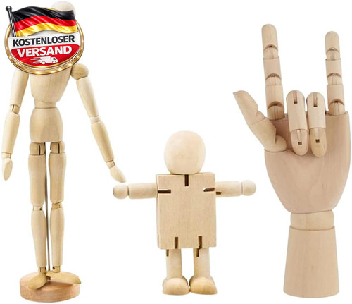 Bewegliche holzfiguren set - bewegliche,