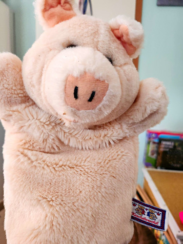 Rosa plüsch schwein stofftier - schwein,