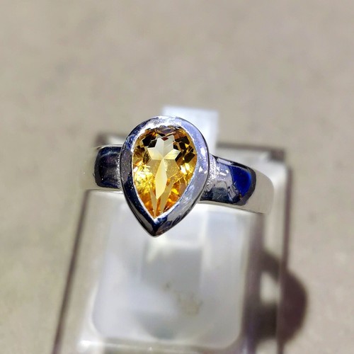 Ring mit citrin 925er - , citrin,