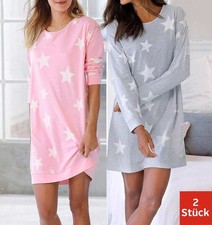 2er-Pack-Nachthemd, rosa + grau