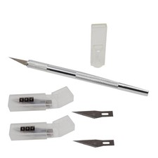 SBS® Bastelmesser mit 20 Ersatzklingen Skalpell Cutter Messer Hobbymesser