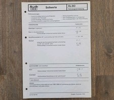 NSU Ro80 Spurvermessung/Fahrzeugvermessung Solldaten Prospekt/brochure/folleto