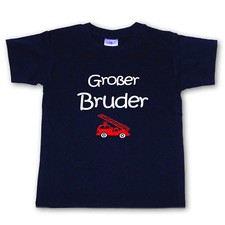 T Shirt mit Aufdruck Großer Bruder  DUNKELBLAU  Wahl Motiv Wunschname Größe  NEU