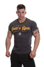 Golds Gym Vintage T-Shirt  , Gold´s Gym U.S.A , T Shirt, Farbe charcoal marl