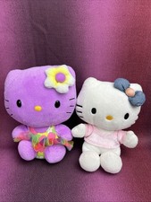 Ty Hello Kitty Plüsch Kuscheltier Lila Blume Kleid 14,5 cm Sanrio 12 cm