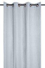 Gardine Vorhang Baumwolle Blickdicht Schlafzimmer Dekoration 135x240cm silber